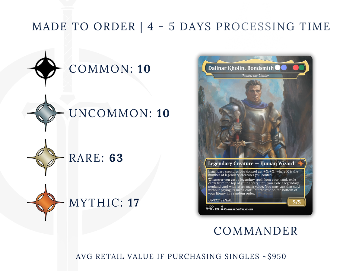 Legends: The Way of Kings – Custom Cosmere Themed Commander Deck | EDH Proxy