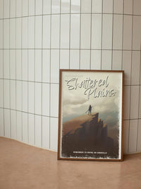 Shattered Plains Travel Poster, Brandon Sanderson's Stormlight Archive / Cosmere, Kaladin on a plateau, Digital Download