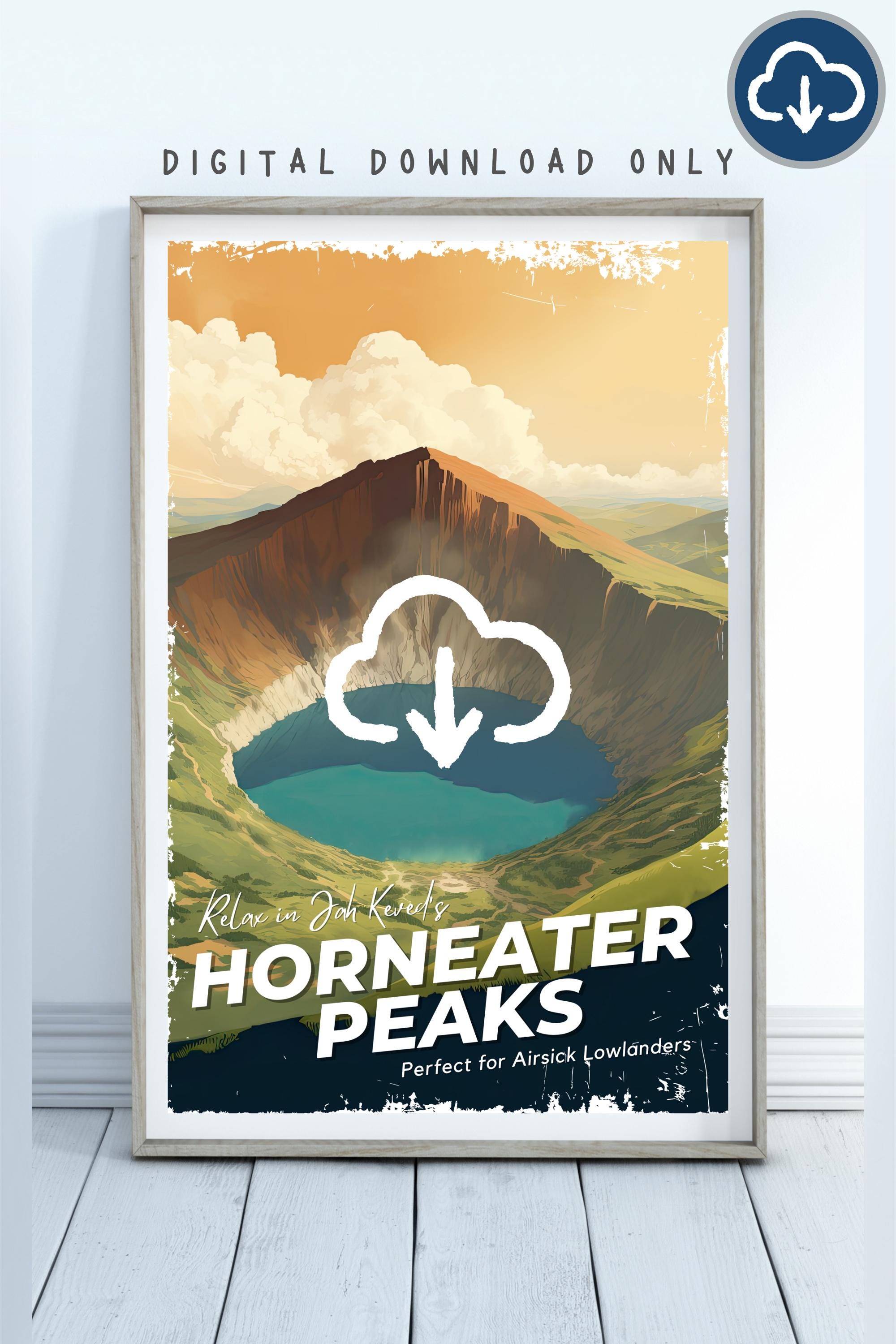MTY　ポスター Horneater Peaks (Stormlight) Travel Poster - Digital Download