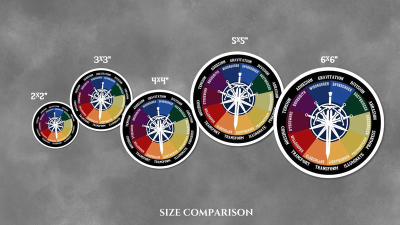 The Knights Radiant Orders Sticker - Indoor, Outdoor, Vinyl, Cosmere Laptop Decal, Water Bottle Sticker, Round Stickers, 3 Color Options