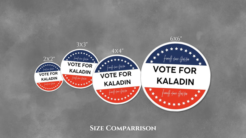 Vote for Kaladin Wit or Dalinar Stickers, Inspired by Brandon Sanderson, Cosmere Readers, Lovers of Kaladin, Dalinar, Wit, Laptop Decals
