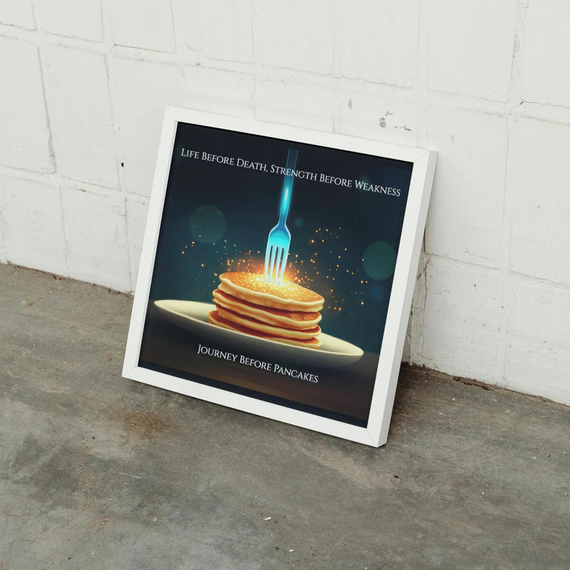 Journey Before Pancakes Wall Art, Horizontal Decor Print, Office Quote Sign, Dorm Room Artwork, Cosmere Literary Gift, Digital Download