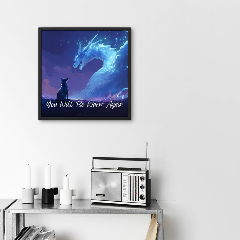 Dog and Dragon Printable Poster, You Will be Warm Again, Stormlight Archive Wall Art, Matte Print, Home Decor, Cosmere Art, Digital Download