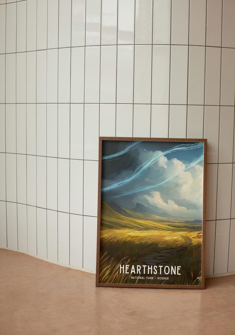 Hearthstone National Park Poster, Fantasy Wall Art Print, Magic Home Decor, Nature Landscape, Cosmere Outdoor Scenery, Digital Download
