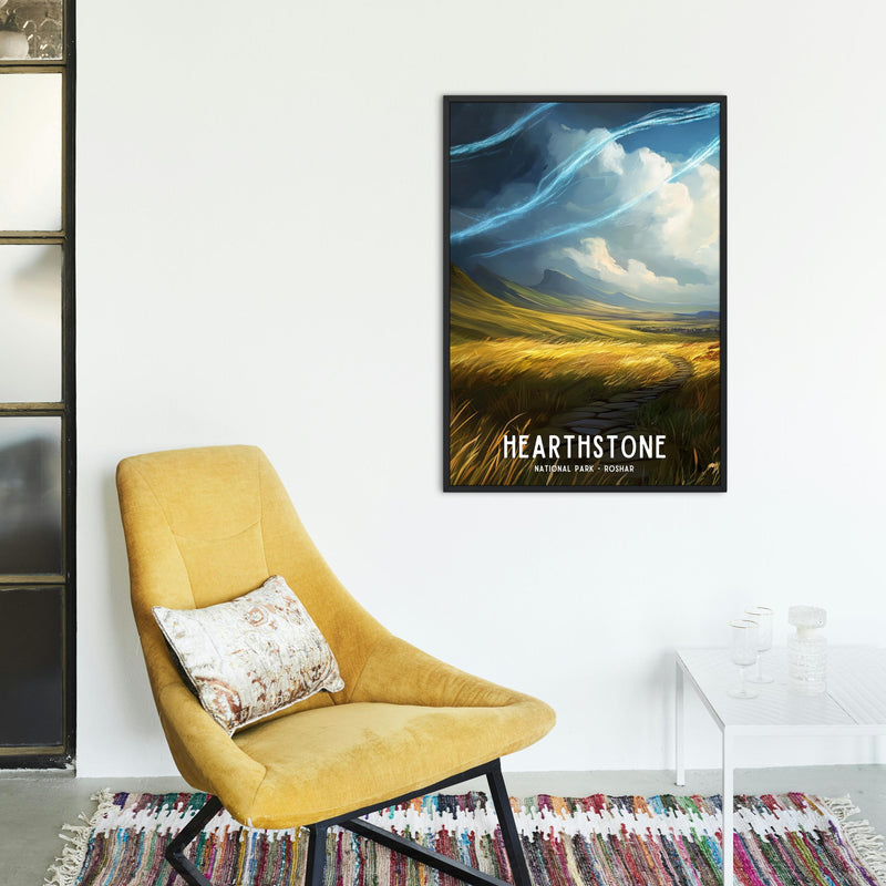 Hearthstone National Park Poster, Fantasy Wall Art Print, Magic Home Decor, Nature Landscape, Cosmere Outdoor Scenery, Digital Download