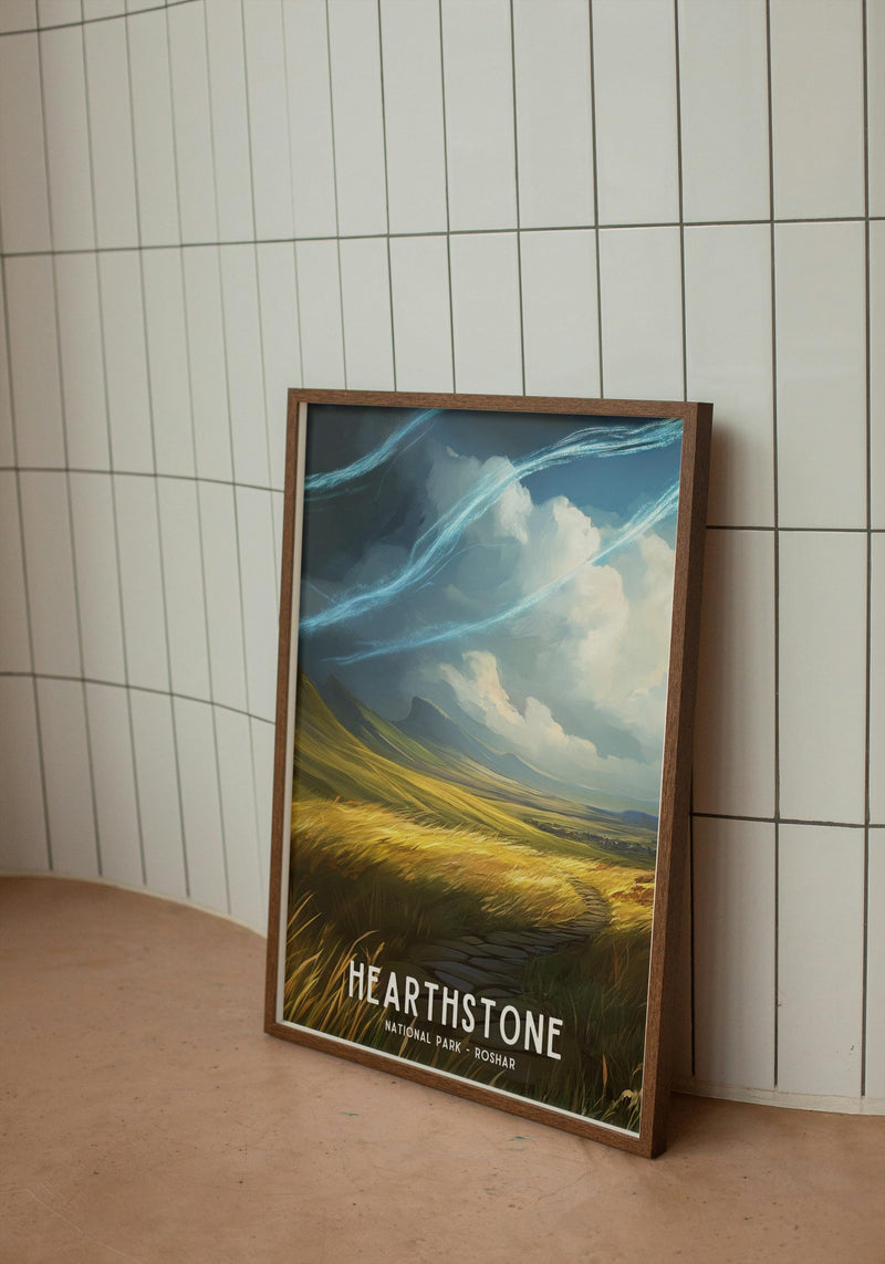 Hearthstone National Park Poster, Fantasy Wall Art Print, Magic Home Decor, Nature Landscape, Cosmere Outdoor Scenery, Digital Download